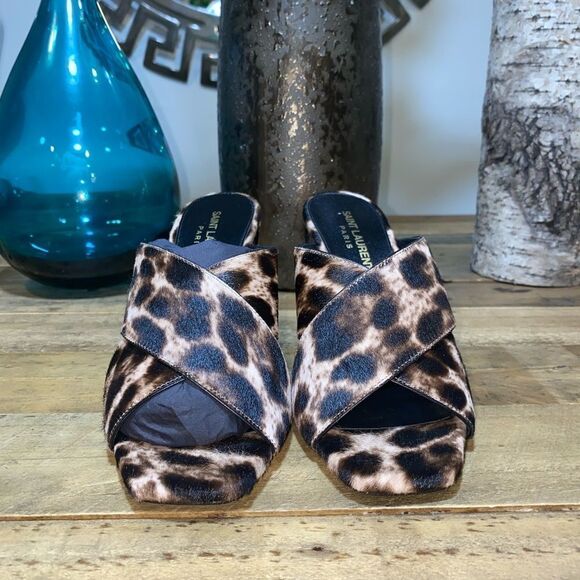 Saint Laurent Lou Lou Leopard Mules - Picture 5 of 12